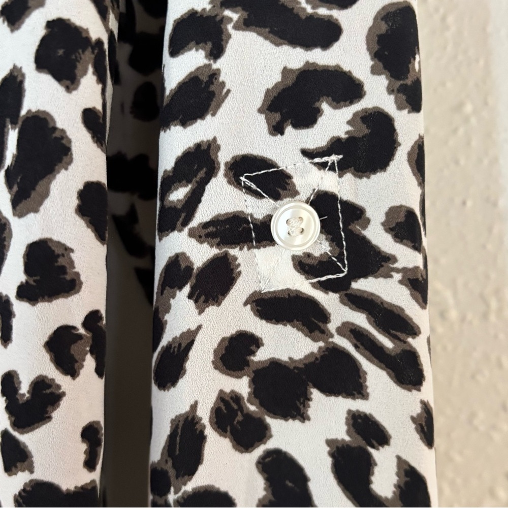Talbots Monochrome Leopard Print Button Down Shirt - image 5